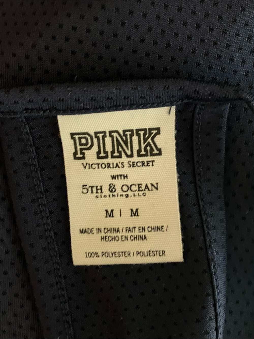 Victoria’s Secret PINK NY Yankees Mesh Tank Top Navy Racerback size Medium - Picture 4 of 6